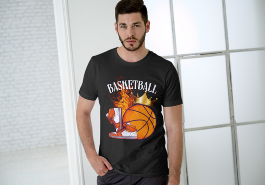 Basketball Crown T-Shirt – Fire & Passion on the Court