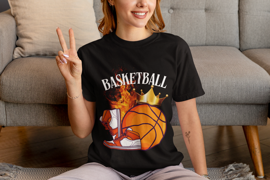 Basketball Crown T-Shirt – Fire & Passion on the Court